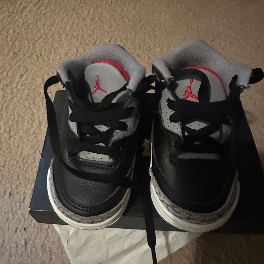 Nike Air Jordan 3 Cement Black Infant Boys Sneakers